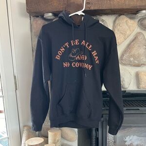 Black cowboy hoodie.  Like new.